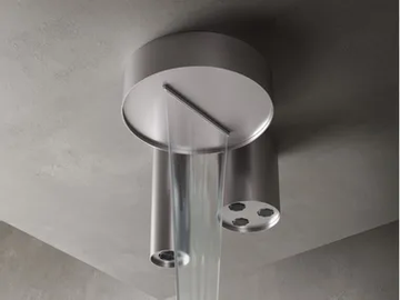 WATERTUBE - Ceiling mounted round stainless steel overhead shower by Rubinetterie Treemme - view 2